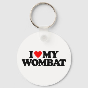 I LOVE MY WOMBAT KEYCHAIN