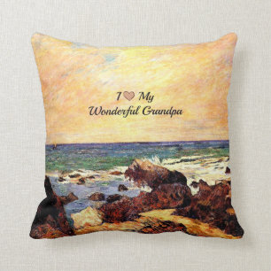 I Love My Wonderful Grandpa Throw Pillow