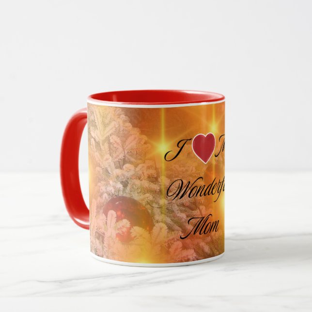 I Love My Wonderful Mom Mug (Front Left)