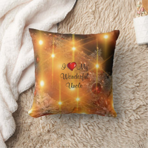 I Love My Wonderful Uncle Throw Pillow
