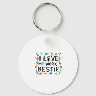 I Love My Work Bestie Classic Keychain