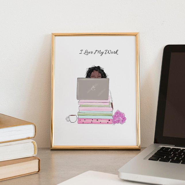 i love my work, illustration, poster (Creator Uploaded)