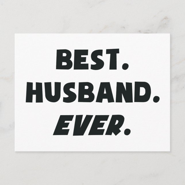 I Love My Worlds Best Husband Ever Postcard (Front)
