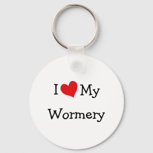 I Love My Wormery Keychain