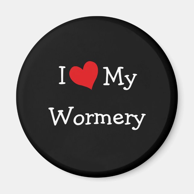 I Love My Wormery Magnet (Front)
