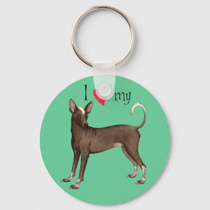 I Love my Xolo Keychain