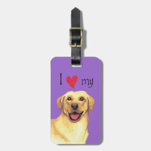I Love my Yellow Lab Luggage Tag