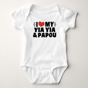I Love My Yia Yia and Papou Baby Bodysuit