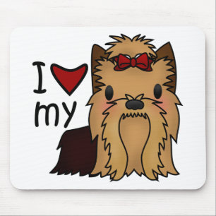 I Love My Yorkie, Yorkshire Terrier Mouse Pad