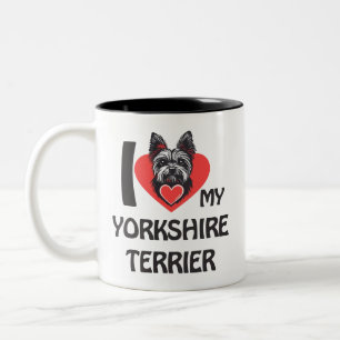 I Love My Yorkshire Terrier – Cute Yorkie Dog Two-Tone Coffee Mug