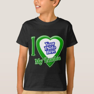 I Love My Zombie With Your Photo T-Shirt