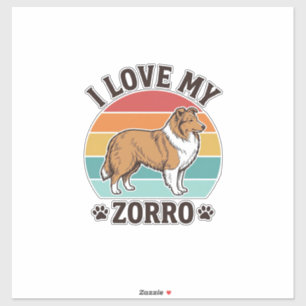 I Love My Zorro Vintage Dog Lover Design_1