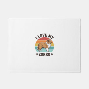I Love My Zorro Vintage Dog Lover Design_1 Doormat
