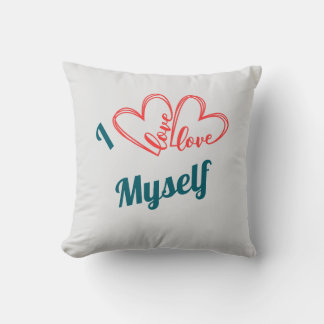 I Love Myself - Self-Care Button Throw Pillow