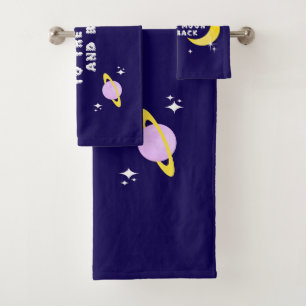 I Love Myself to the Moon and Back Positive Affirm Bath Towel Set