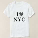 I love N Y C | Heart custom text NYC New York City T-Shirt<br><div class="desc">This shirt can be customised into any Place or Item i.e. C U P  or Person ie. M O M or pretty much anything you love and it looks cool.</div>