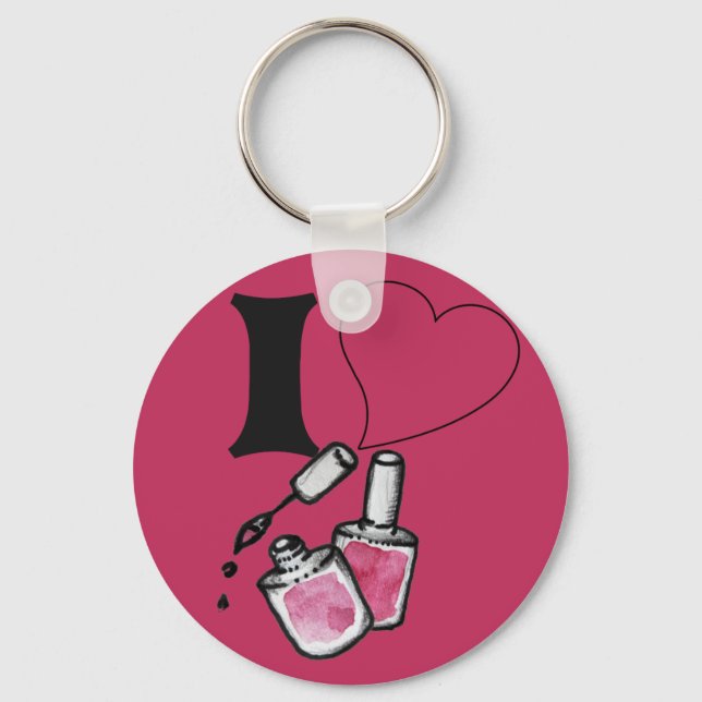I love nail polish keychain (Front)
