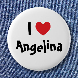 I Love Name 2 Inch Round Button