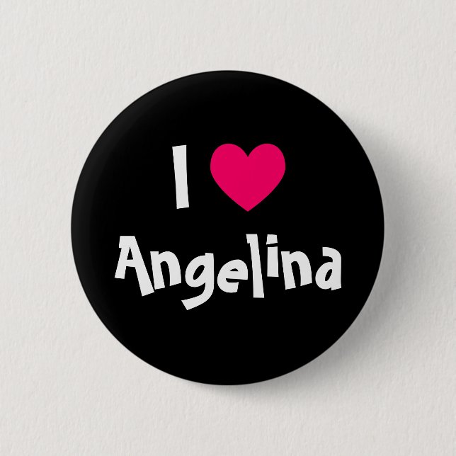 I Love Name 2 Inch Round Button (Front)