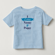 I Love Nanny and Poppy - blue banner