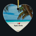 I Love Naples, Florida, tropical scenery Ceramic O Ceramic Ornament<br><div class="desc">I Love Naples,  Florida,  sunny day at the beach in the Sunshine State</div>