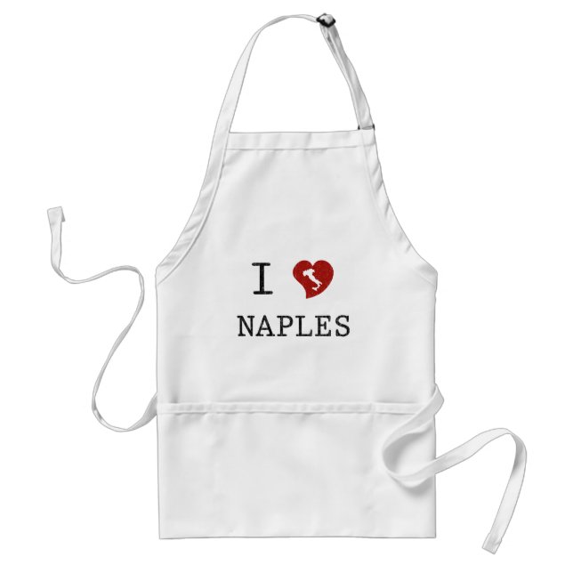 I Love Naples Vintage Italian Standard Apron (Front)