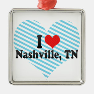 I Love Nashville, TN Metal Ornament