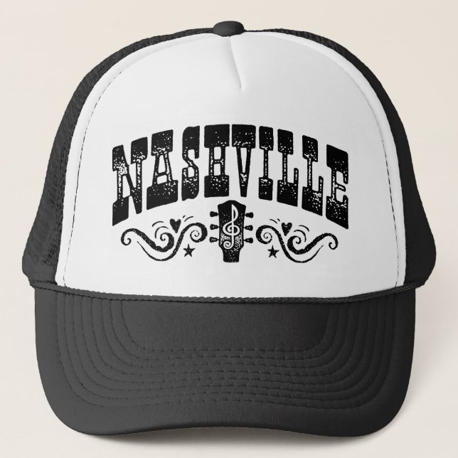 I LOVE NASHVILLE TRUCKER HAT (Front)