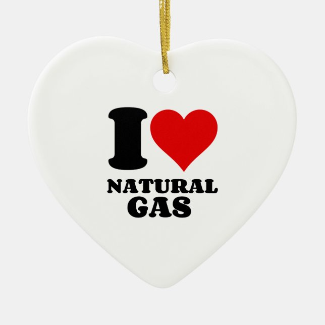 I LOVE NATURAL GAS CERAMIC ORNAMENT (Front)