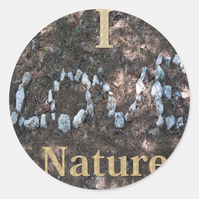 I Love Nature Apparel and Gifts Classic Round Sticker (Front)