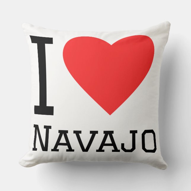 I love navajo  throw pillow (Front)