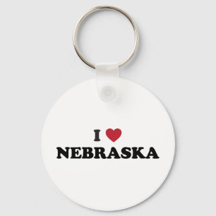 I Love Nebraska Keychain