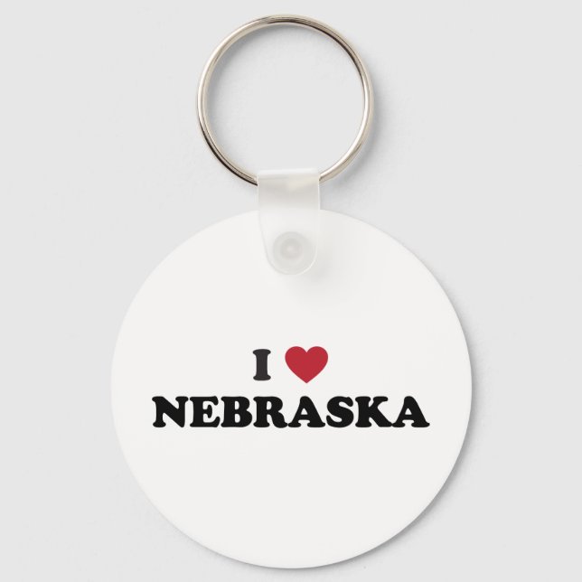 I Love Nebraska Keychain (Front)