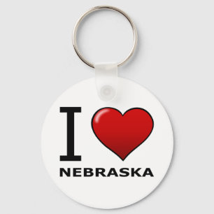I LOVE NEBRASKA KEYCHAIN