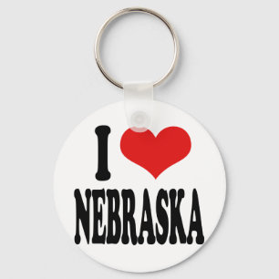 I Love Nebraska Keychain