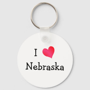 I Love Nebraska Keychain