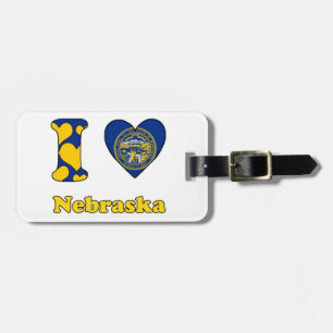 I love Nebraska Luggage Tag