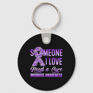 I Love Needs A Cure Overdose Awareness Ribbon Keychain