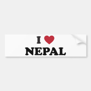 I Love Nepal Bumper Sticker