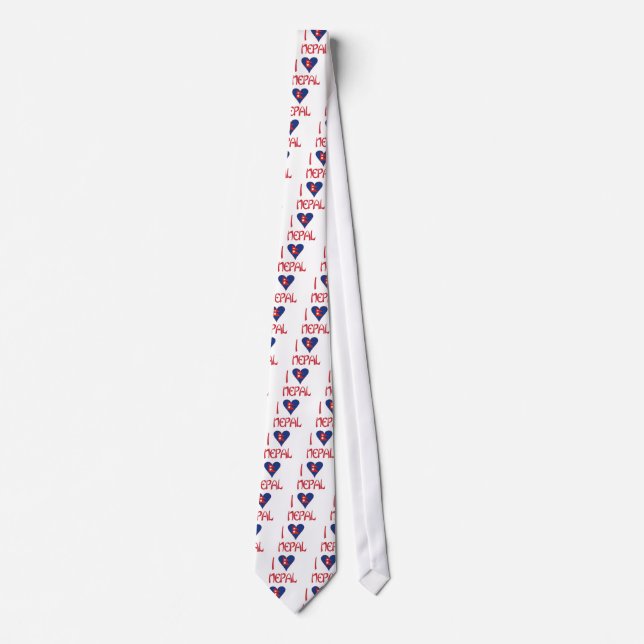 I Love Nepal  Tie (Front)