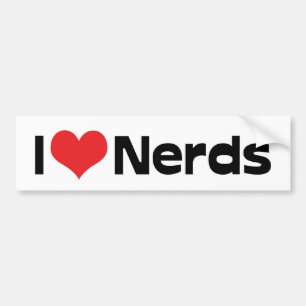I Love Nerds Bumper Sticker