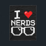 I Love Nerds I Heart Nerds For Science Book Knowle Fleece Blanket<br><div class="desc">I Love Nerds I Heart Nerds For Science Book Knowledge Geeks</div>