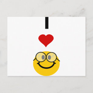 I love nerds postcard