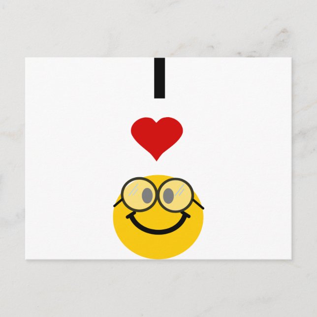 I love nerds postcard (Front)