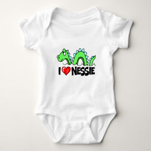 I Love Nessie Baby Bodysuit