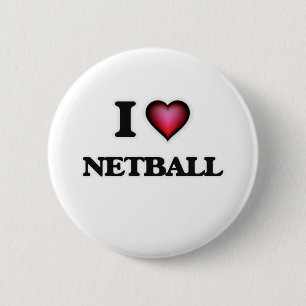I Love Netball 2 Inch Round Button