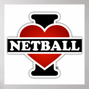 I Love Netball Poster