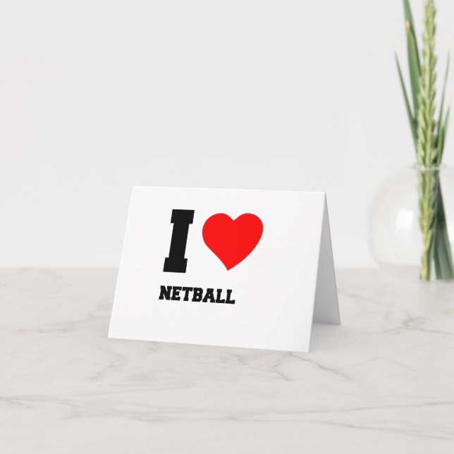 I LOVE NETBALL THANK YOU CARD (Front)
