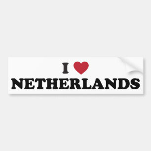 I Love Netherlands Bumper Sticker