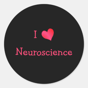 I Love Neuroscience Classic Round Sticker